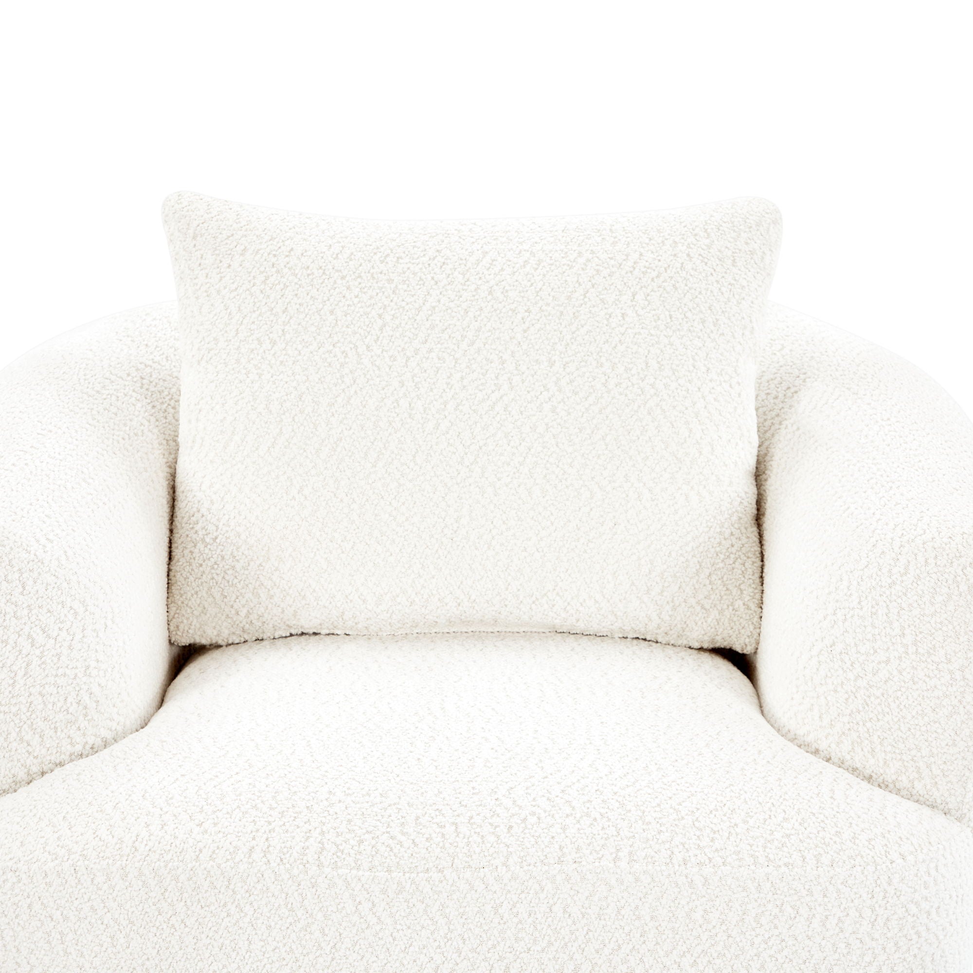 360° Swivel Barrel Sofa Chair With Throw Pillow, Chenille Upholstered Accent Chair