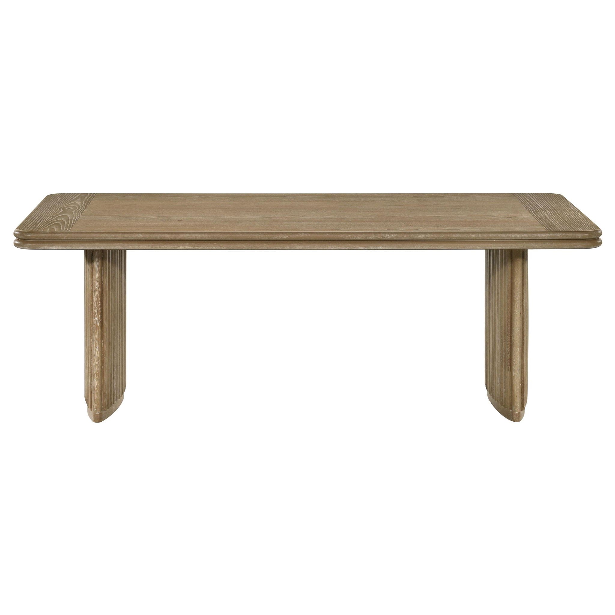 Adina 2-piece Wood Coffee Table Set Distressed Light Brown