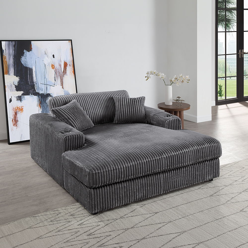 ACME Hilde - Chaise With 2 Pillows | Meri Furniture