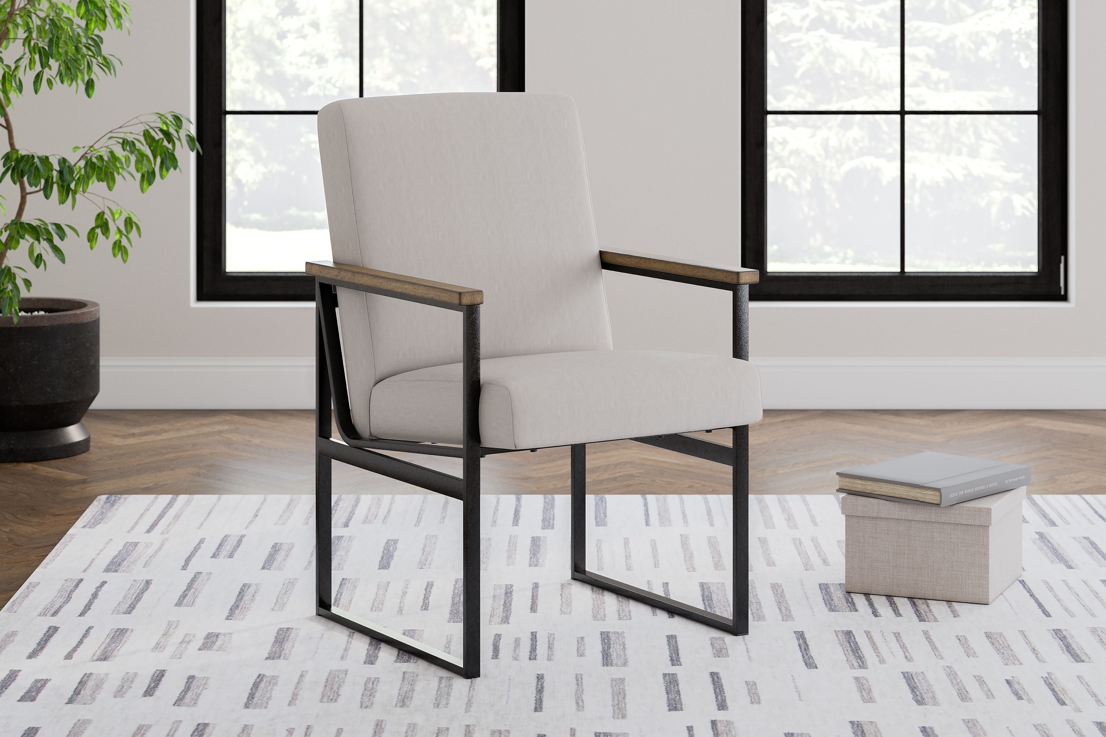 Signature Design by Ashley® Montia - Light Brown - Home Office Desk Chair | Meri Furniture