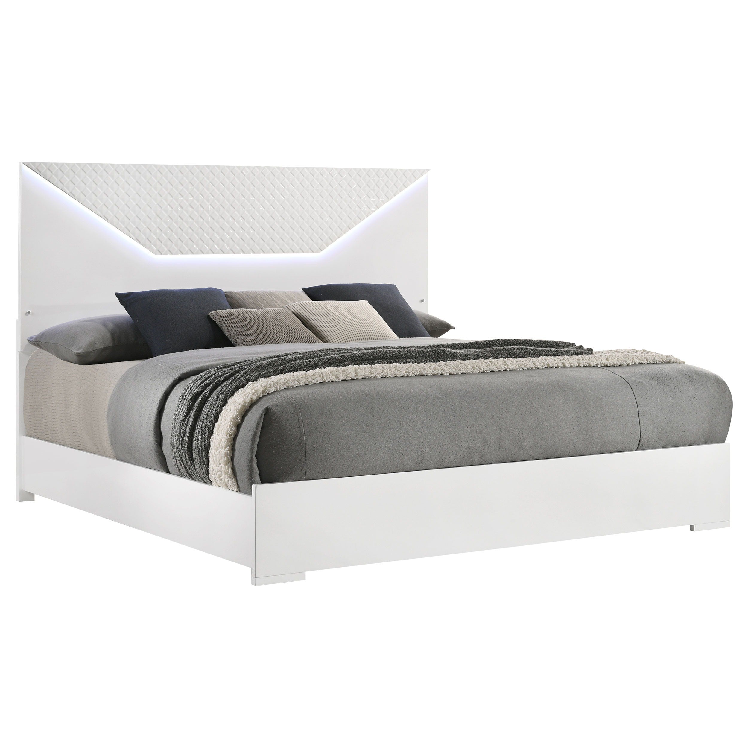 Coaster Fine Furniture Ives - Panel Bed LED Headboard | Meri Furniture