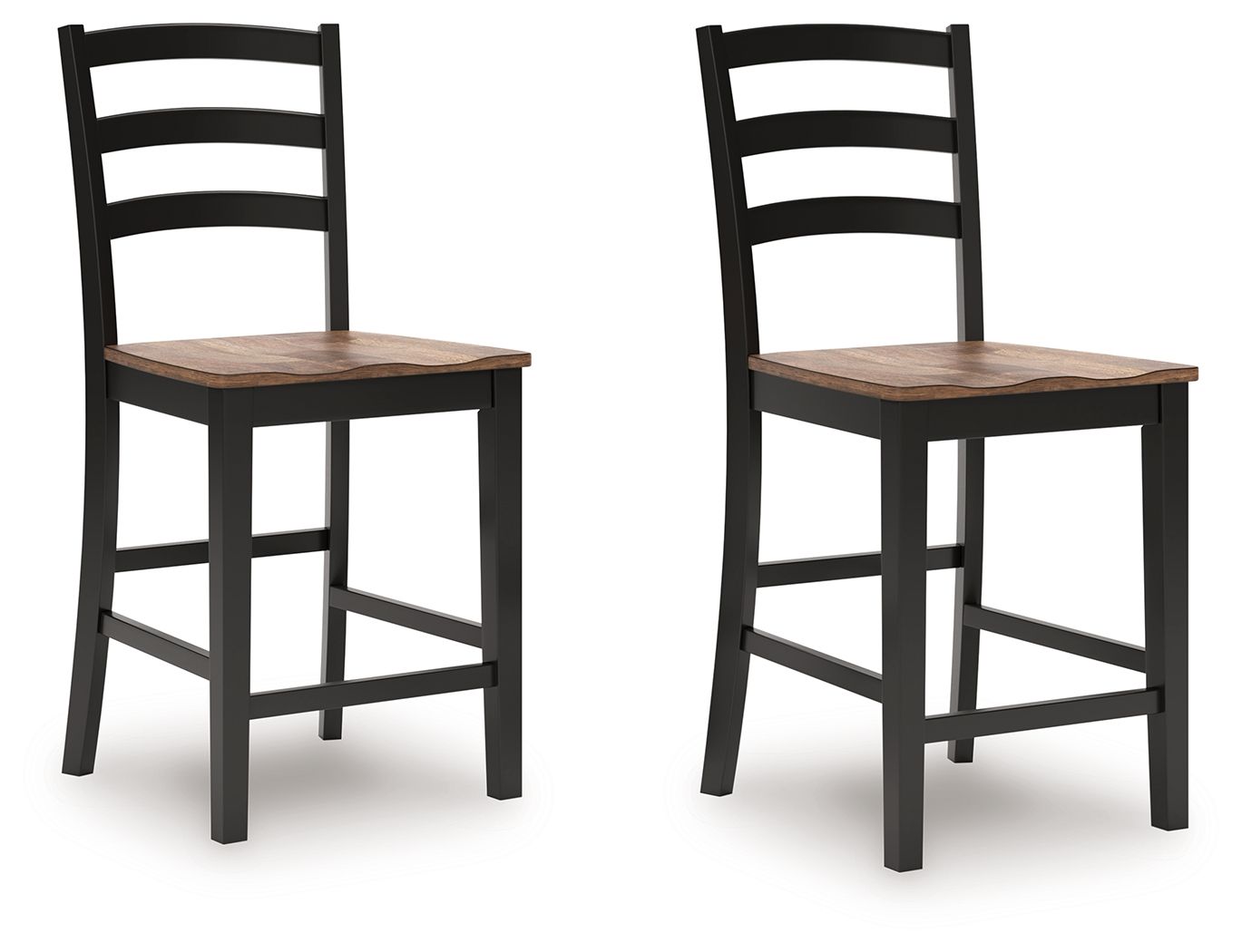 Signature Design by Ashley® Wildenauer - Brown / Black - Barstool (Set of 2) | Meri Furniture