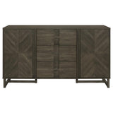 Kelly - 3-Drawer Storage Dining Sideboard Buffet - Dark Gray