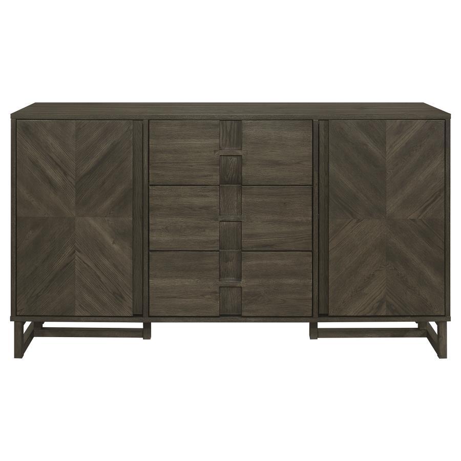 Coaster Fine Furniture Kelly - 3-Drawer Storage Dining Sideboard Buffet - Dark Gray | Meri Furniture