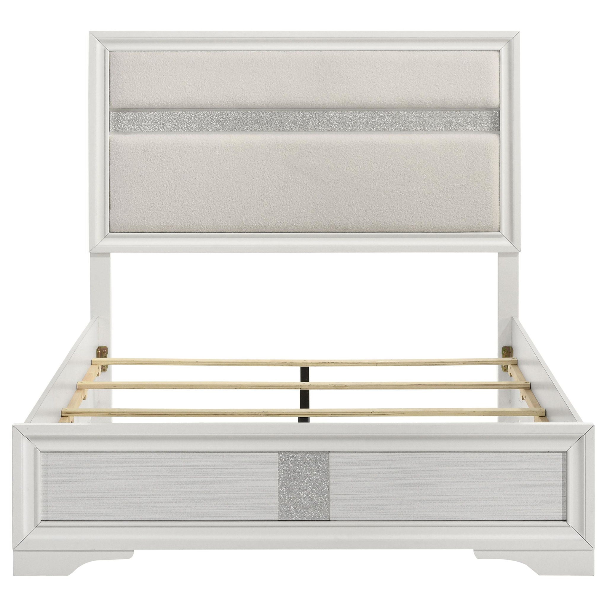 Miranda 54-inch Upholstered Full Panel Bed White