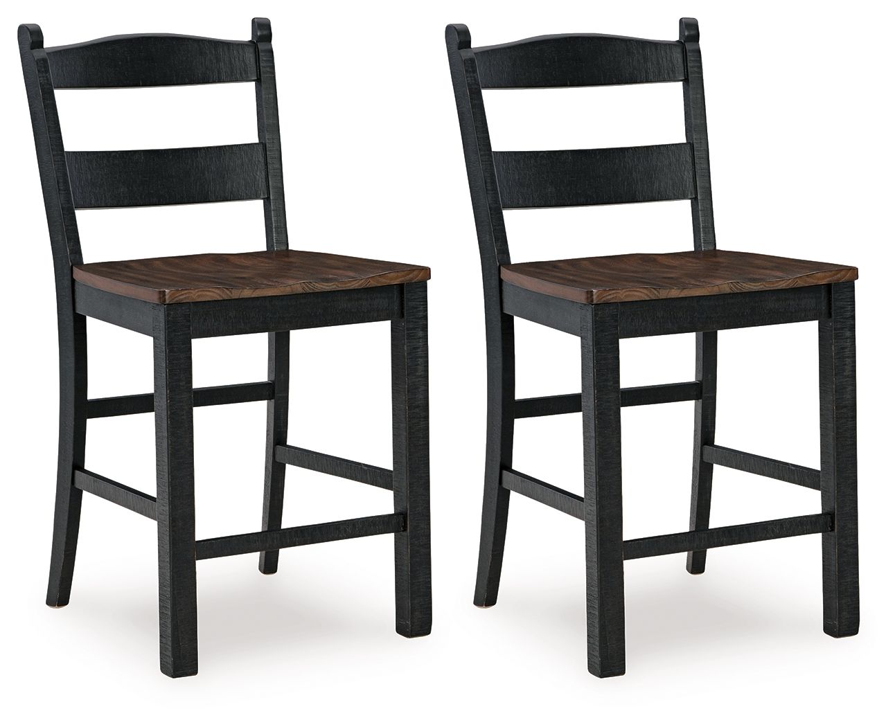 Signature Design by Ashley® Valebeck - Black / Brown - Barstool (Set of 2) | Meri Furniture