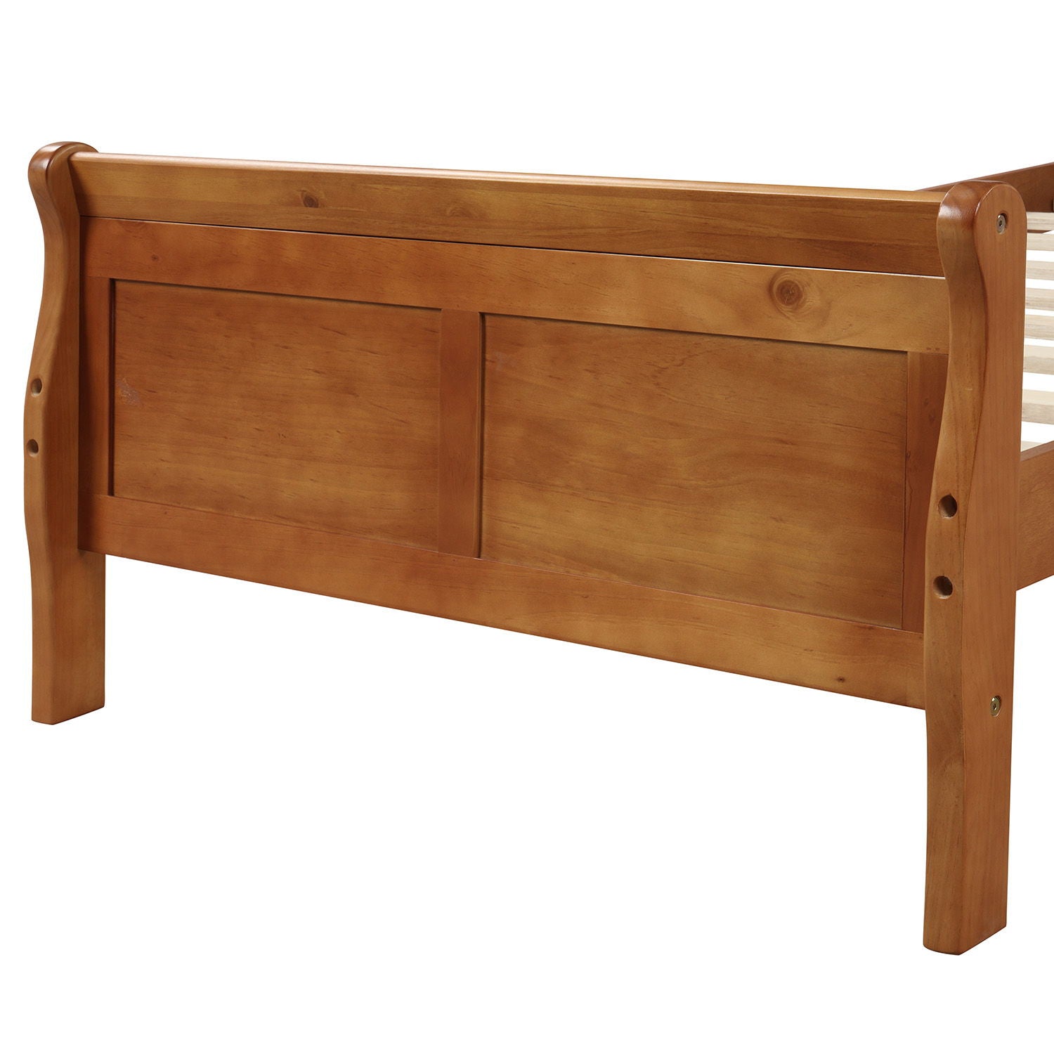 Platform Bed Frame Mattress Foundation Sleigh Bed With Headboard / Footboard / Wood Slat Suppor