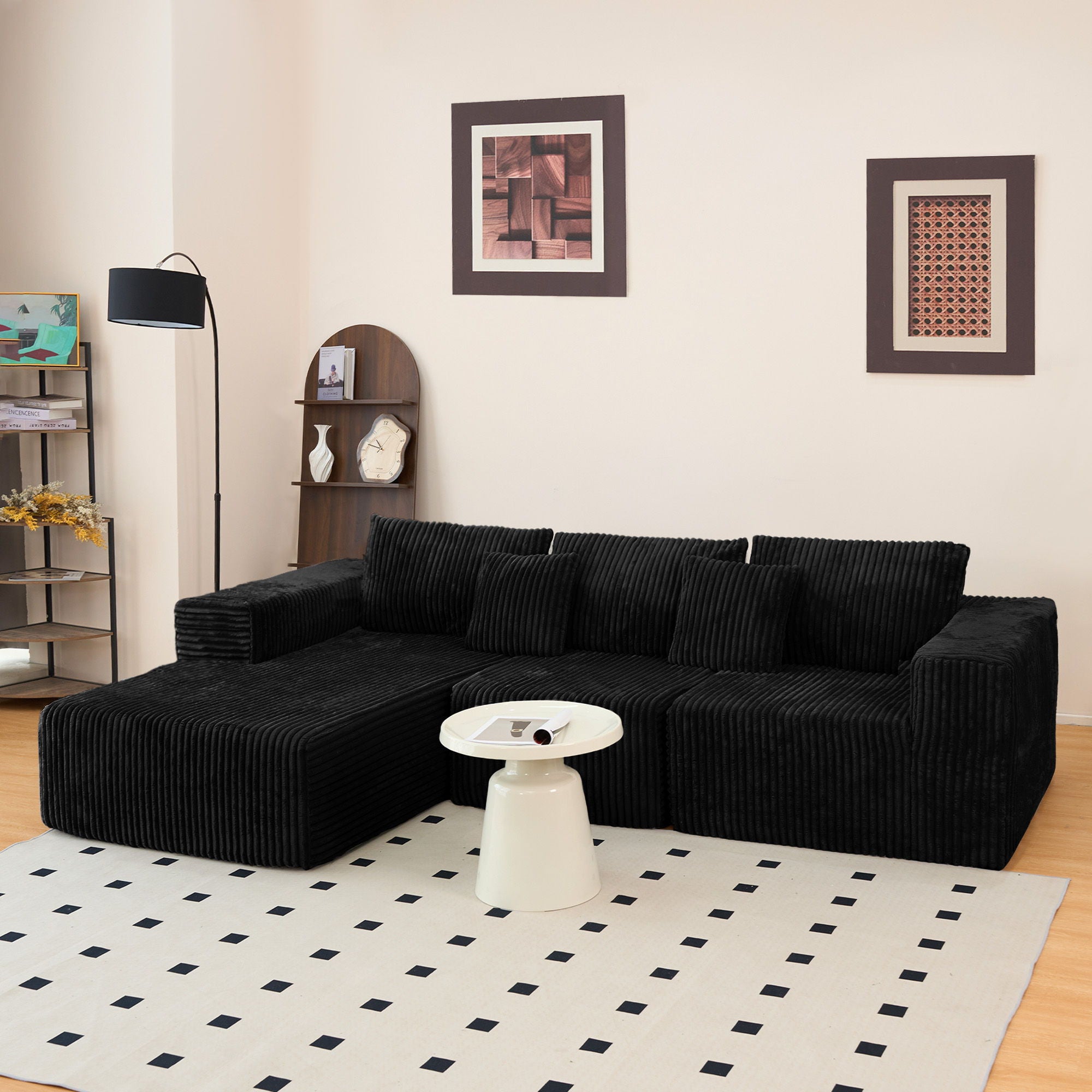 Modern Cloud Sectional Sofa With L-Shape Chaise