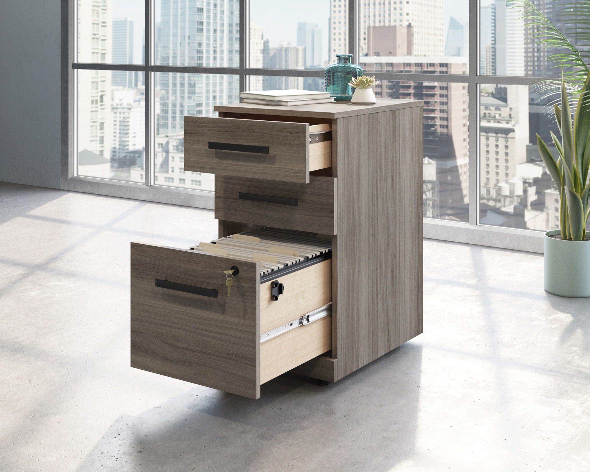 Commercial 3-Drawer Pedestal File Cabinet