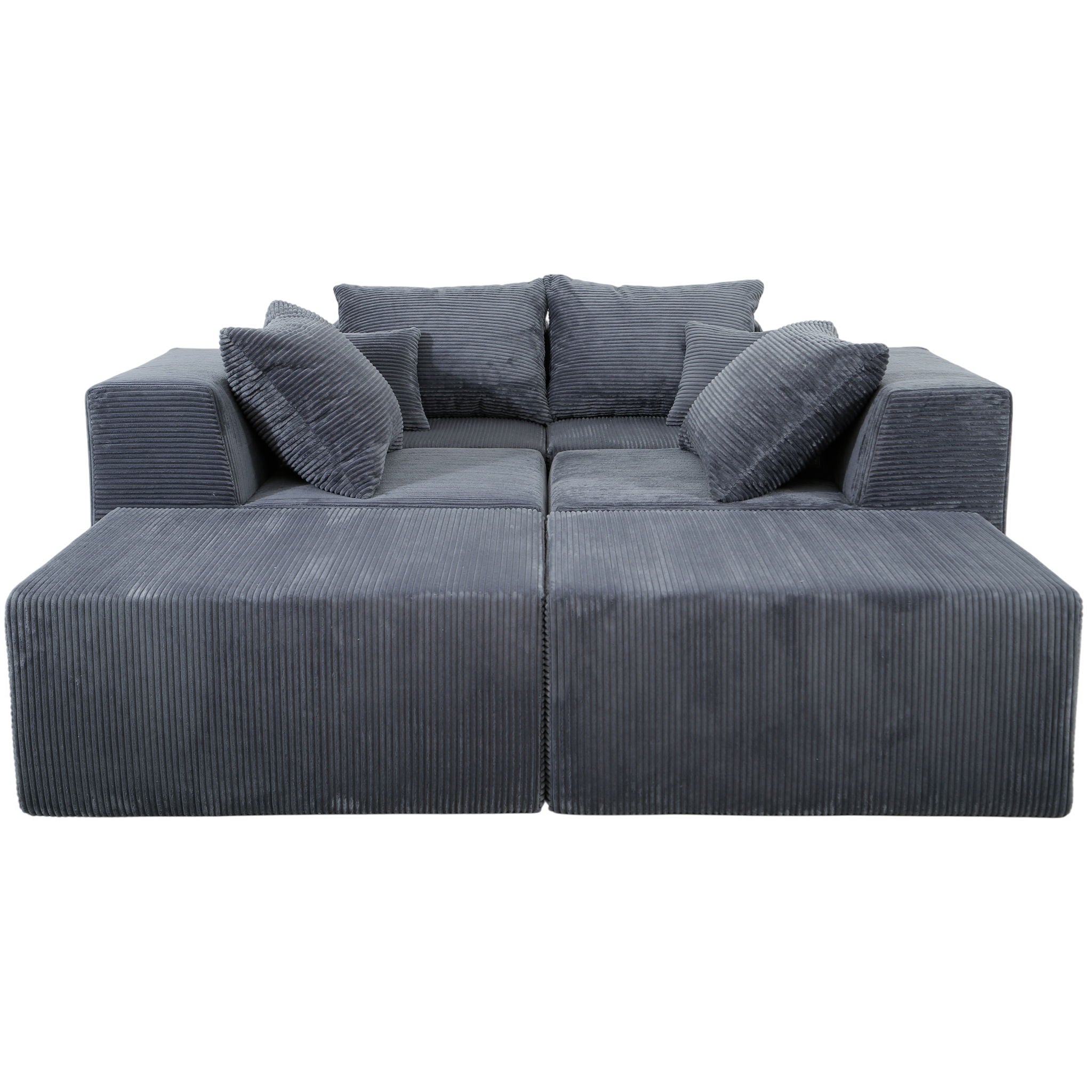 Modular Sectional Sofa, Convertible Couch With Chaise Corduroy
