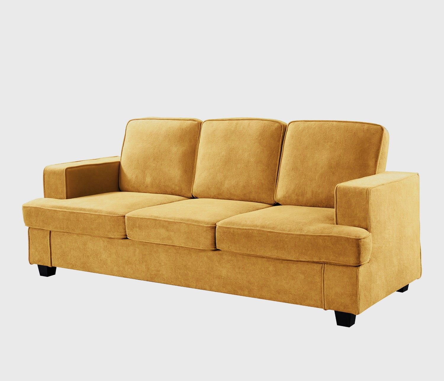 Modern Sofa, Comfortable 3 Seater Couch With Deep Seating, Loose Back Cushions, Wide Arms