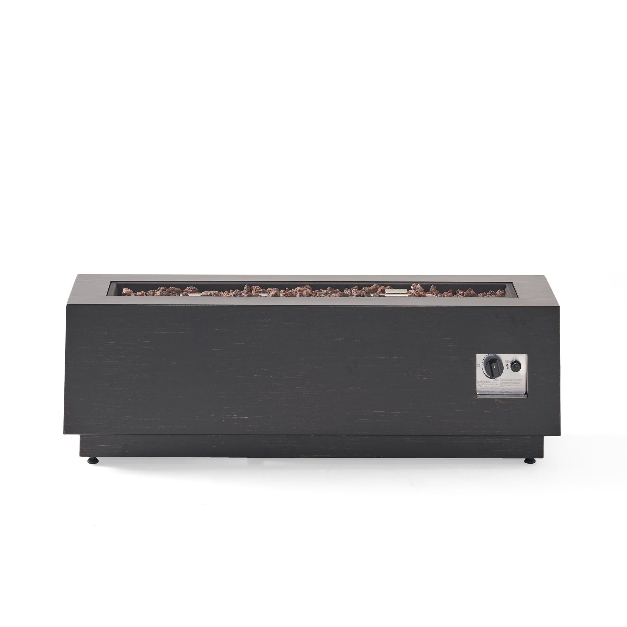 Modern Rectangular Iron Fire Pit 50,000 Btu