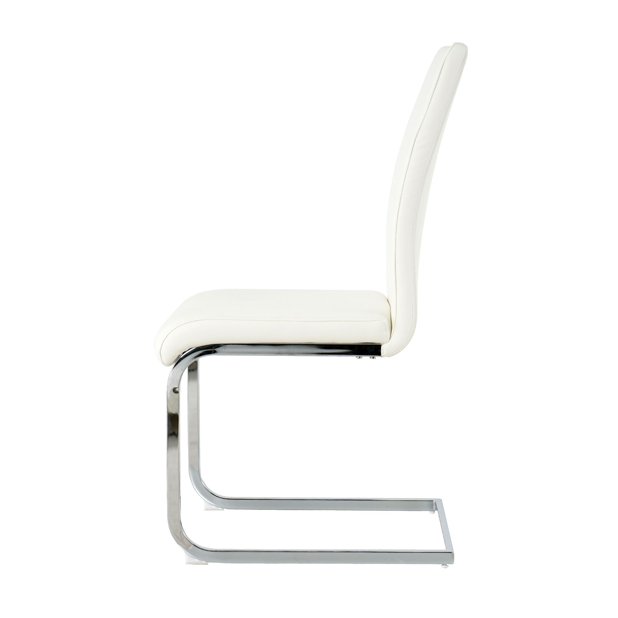 Modern Dining Chairs With Padded Seat And Metal Legs