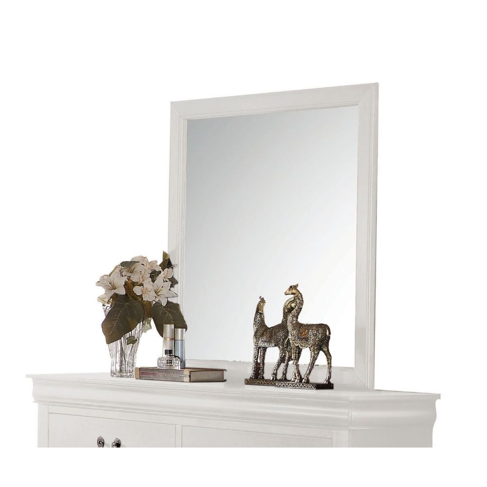 ACME The Louis Philippe mirror is available in different finishes to choose. This mirror simple in style with a rectangular frame. It will be the perfect complement from the most sophisticated to decor casual settings. | Meri Furniture
