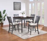 Coaster Fine Furniture Wiley - 5 Piece Square Counter Height Dining Set - Gray | Meri Furniture