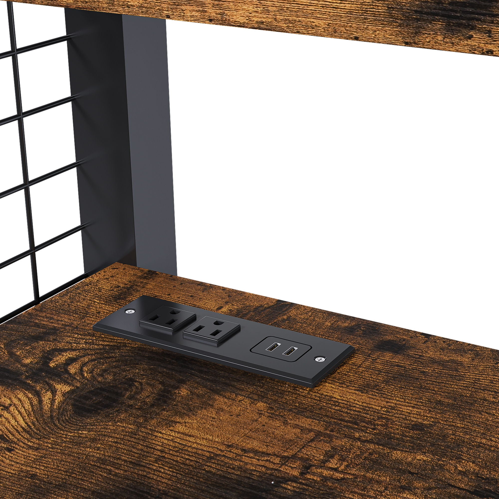 Full Size Loft Bed With Desk & Wardrobe Heavy Frame, Built In Staircase, Storage Rack & Shelves Gaming Bed - Black