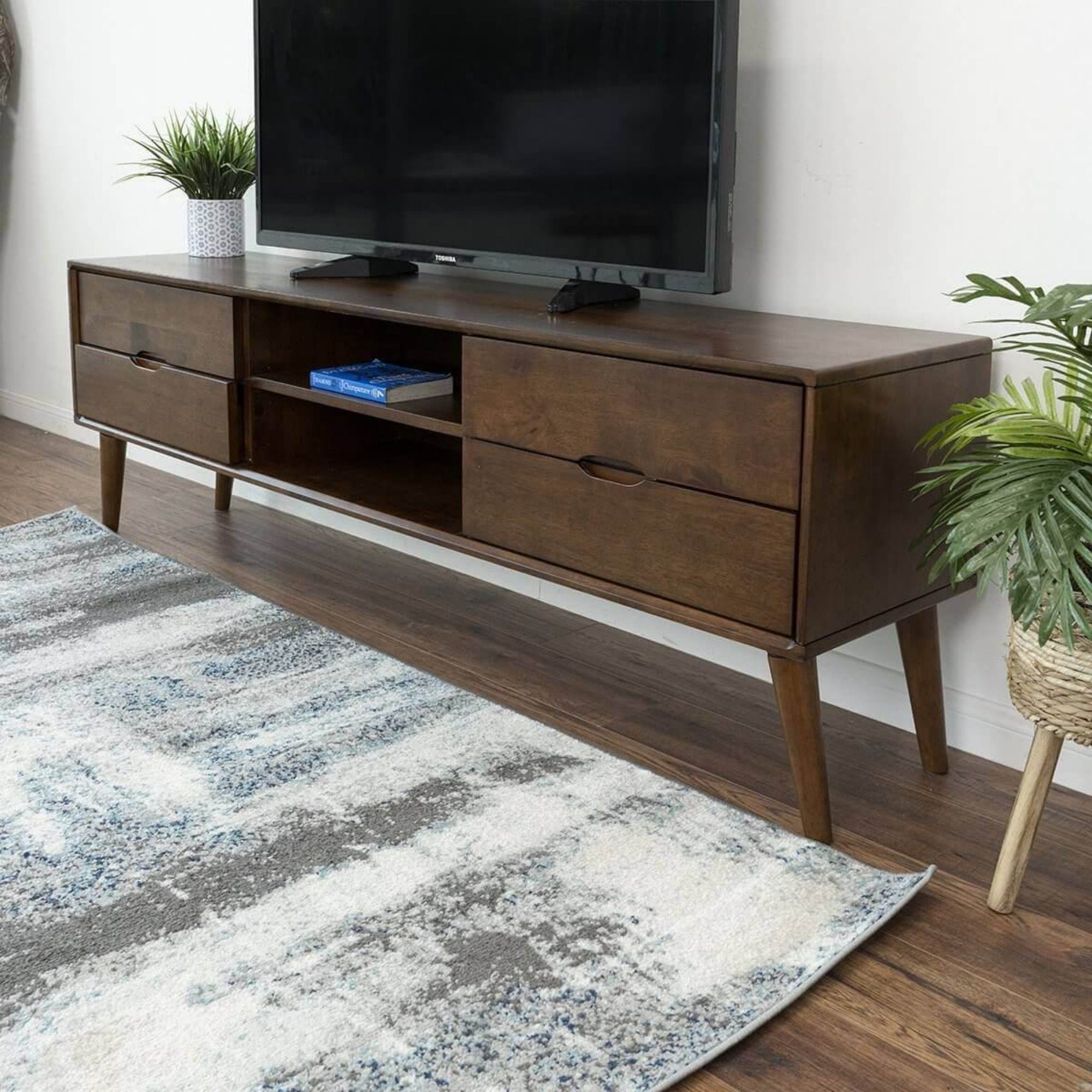 Adrian - TV Stand - Walnut Brown