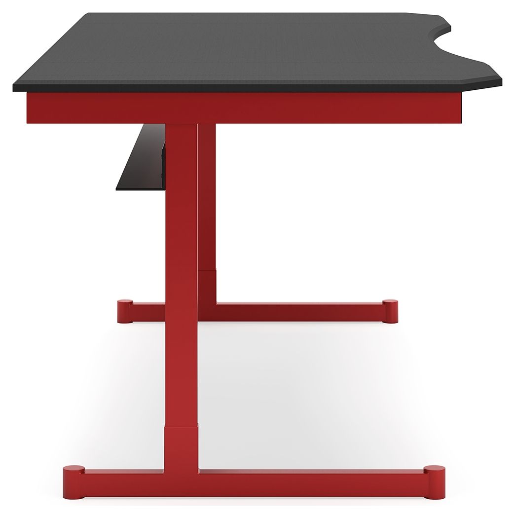Signature Design by Ashley® Lynxtyn - Red / Black - Home Office Desk | Meri Furniture