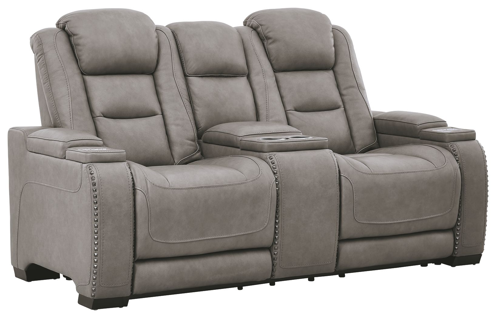 Ashley Furniture The Man-Den - Power Reclining Loveseat | Meri Furniture