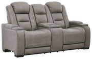 Ashley Furniture The Man-Den - Power Reclining Loveseat | Meri Furniture