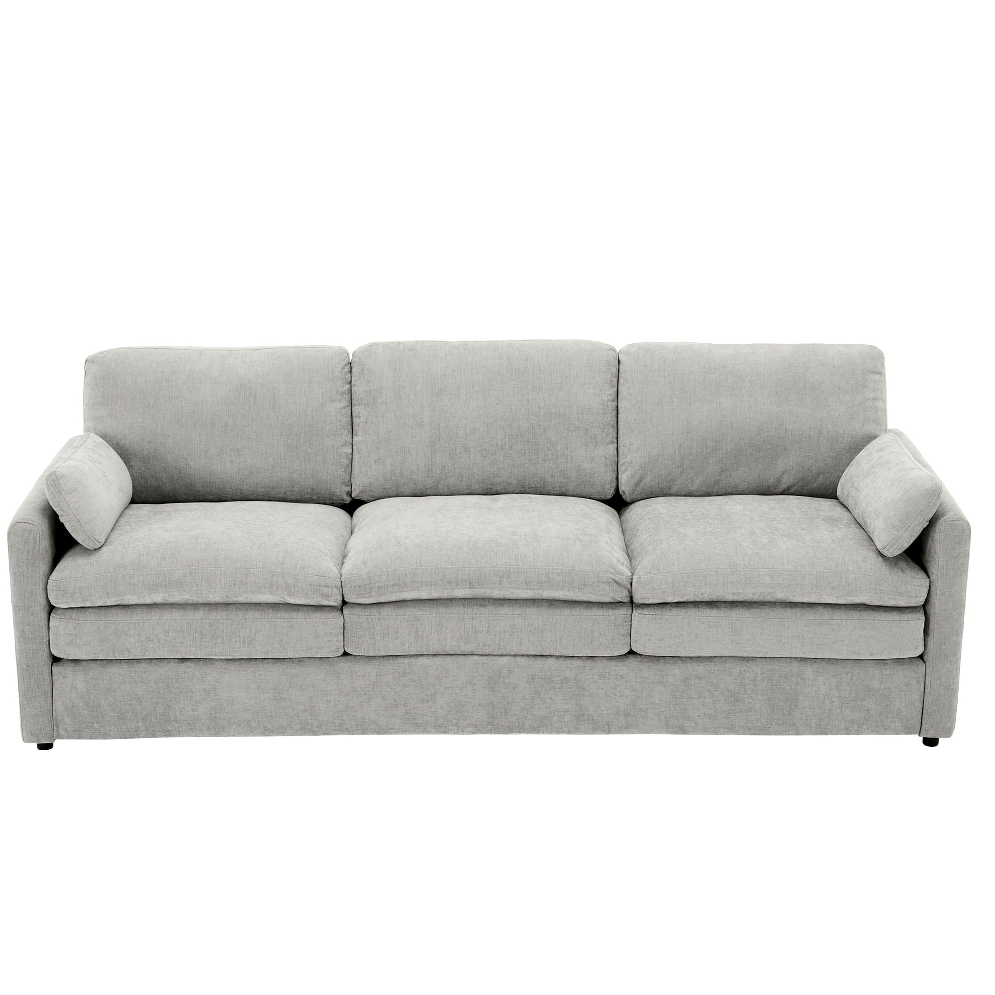 Cozy Upholstered 3 Seater Sofa Plush Cushion For Living Room