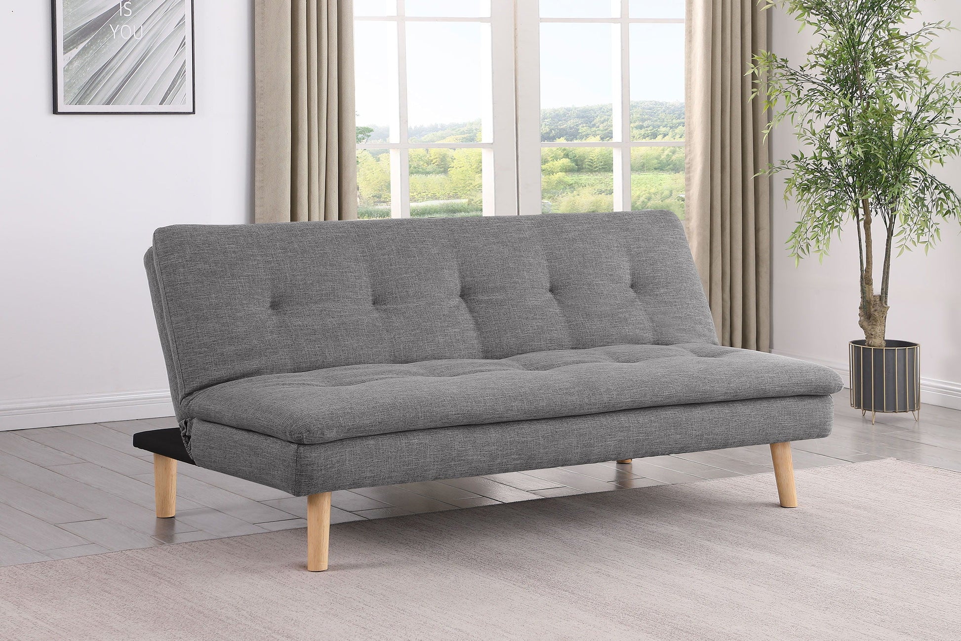 Coaster Fine Furniture Scout - Upholstered Tufted Convertible Sofa Bed - Gray | Meri Furniture