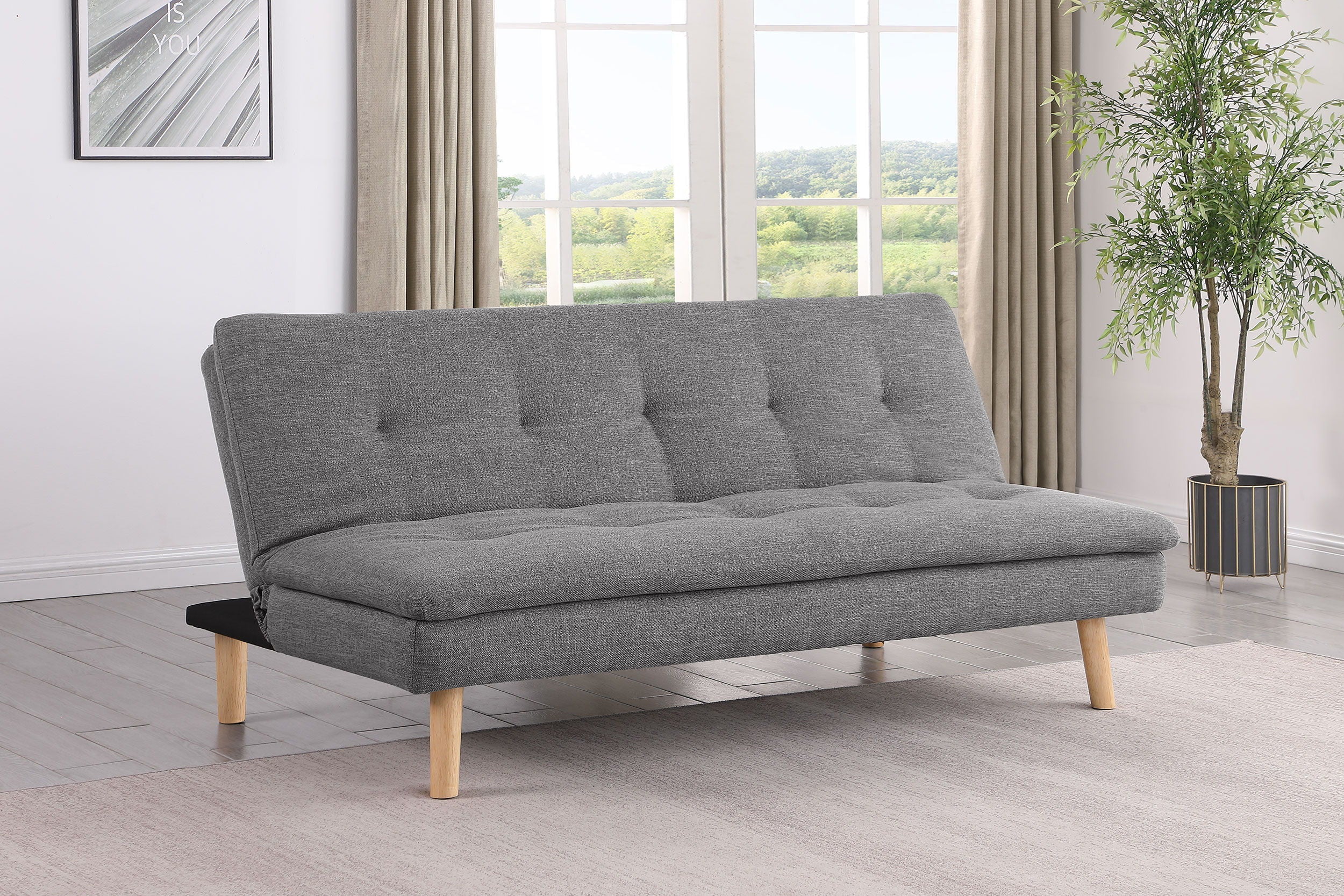 Coaster Fine Furniture Scout - Upholstered Tufted Convertible Sofa Bed - Gray | Meri Furniture