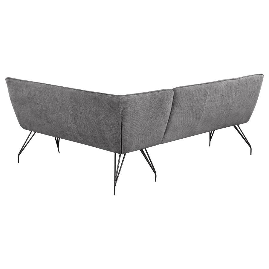 Coaster Fine Furniture Dodson - Fabric Upholstered L-Shaped Nook Dining Bench | Meri Furniture