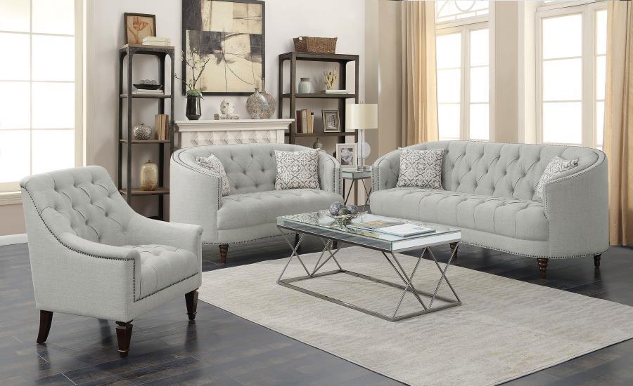 Coaster Fine Furniture Avonlea - Upholstered Sloped Arm Sofa Set Fabric | Meri Furniture