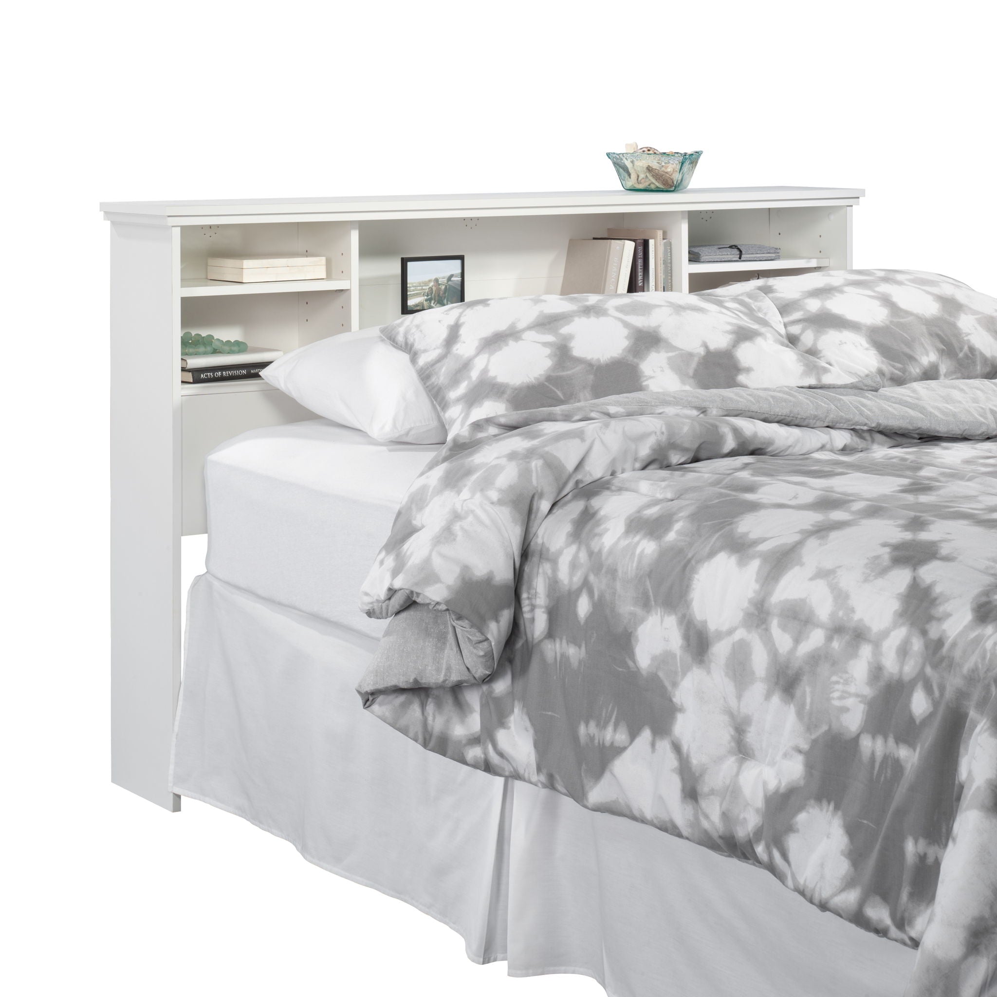 Full/Queen Bookcase Headboard in White