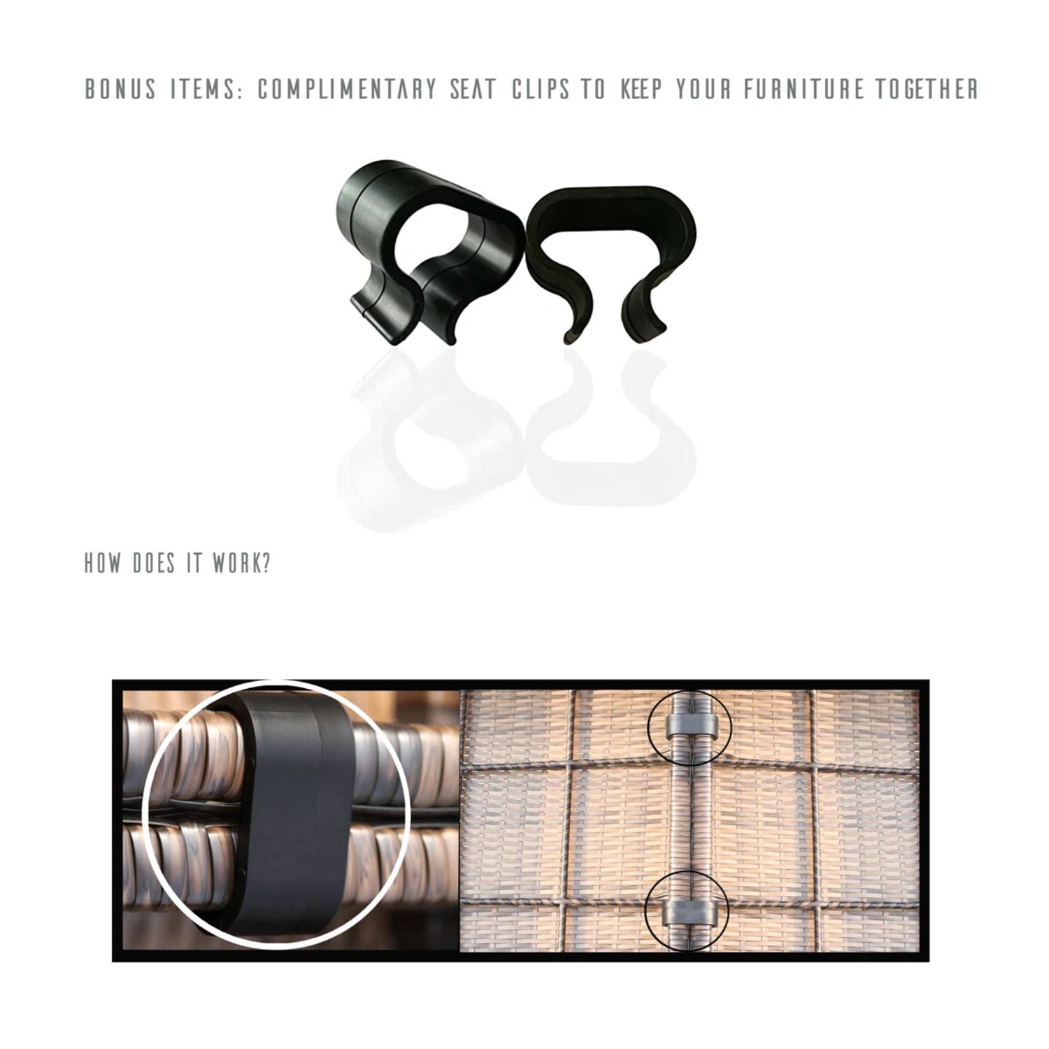 Wide Outdoor Wicker Patio Sectional With Cushions & Reversible Design - Gray