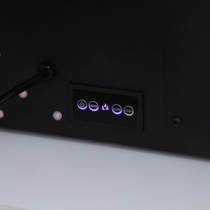 Dorian 71"W White Finish TV Stand with Fireplace and Speaker