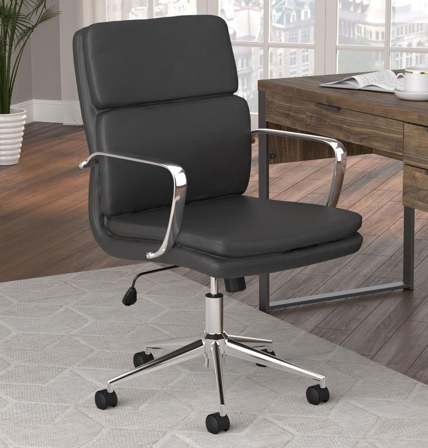Coaster Fine Furniture Ximena - Upholstered Adjustable Mid Back Office Chair | Meri Furniture