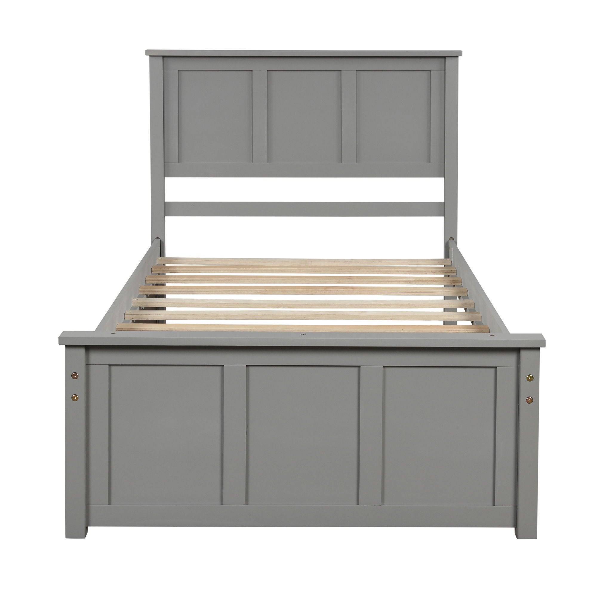 Platform Storage Bed With 2 Wheel Base Drawers