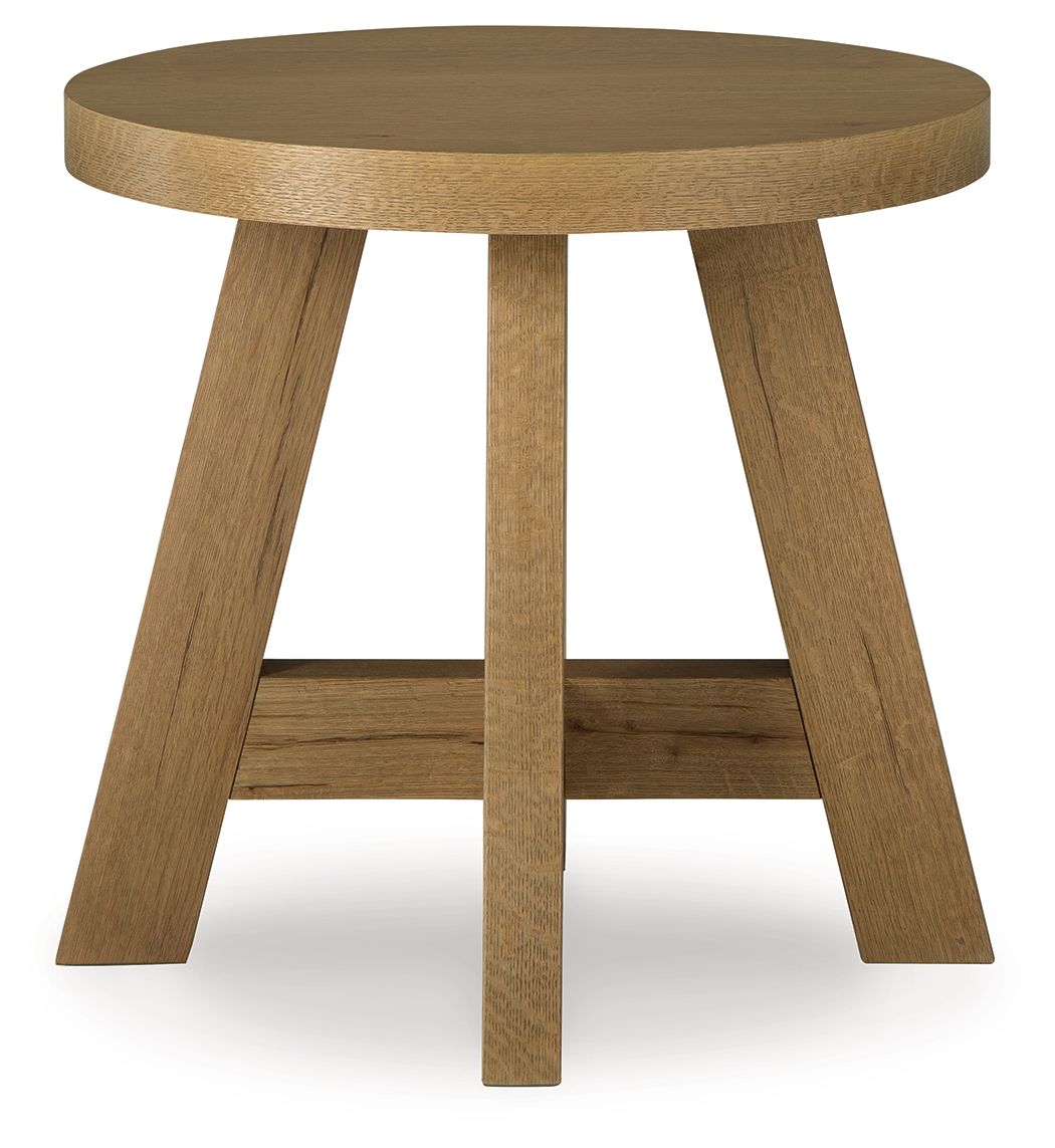 Signature Design by Ashley® Brinstead - Light Brown - Oval End Table | Meri Furniture