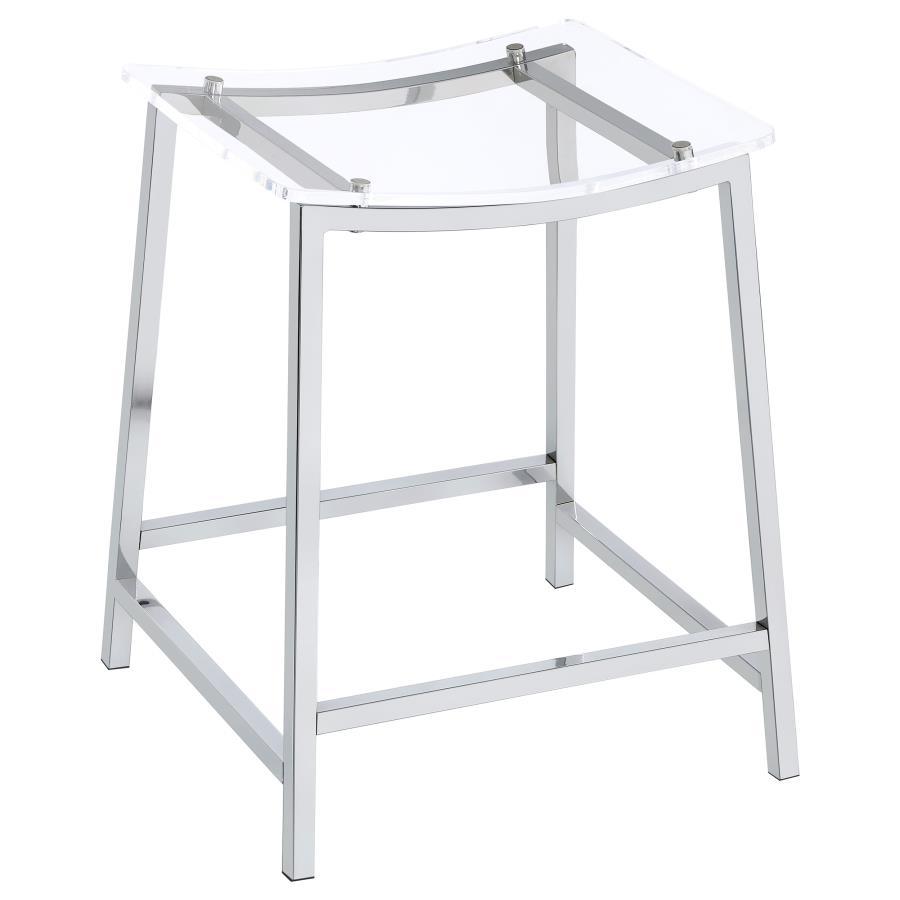Coaster Fine Furniture Jovani - Acrylic Backless Bar Stools (Set of 2) | Meri Furniture