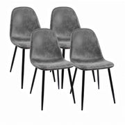 Modern Accent Dining Chairs Upholstered Seat, Metal Legs (Set of 4)