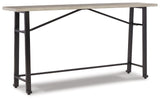 Karisslyn - Whitewash / Black - Long Counter Table