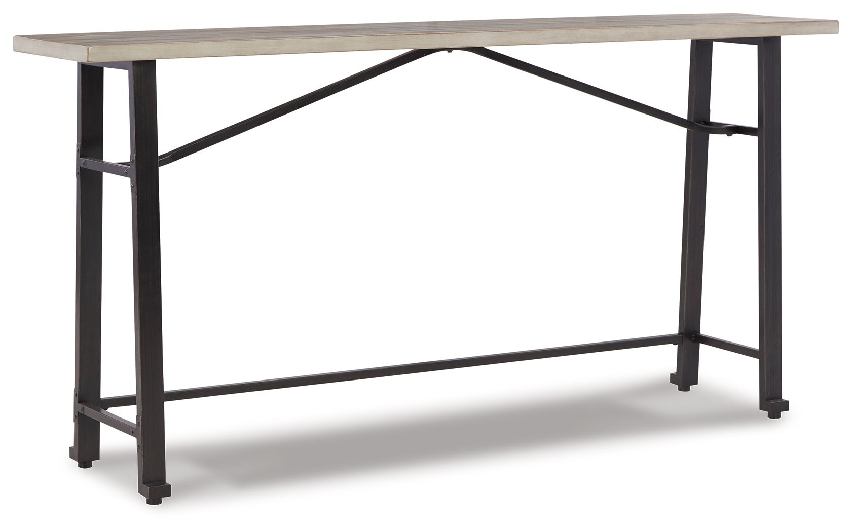 Signature Design by Ashley® Karisslyn - Whitewash / Black - Long Counter Table | Meri Furniture