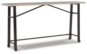 Signature Design by Ashley® Karisslyn - Whitewash / Black - Long Counter Table | Meri Furniture