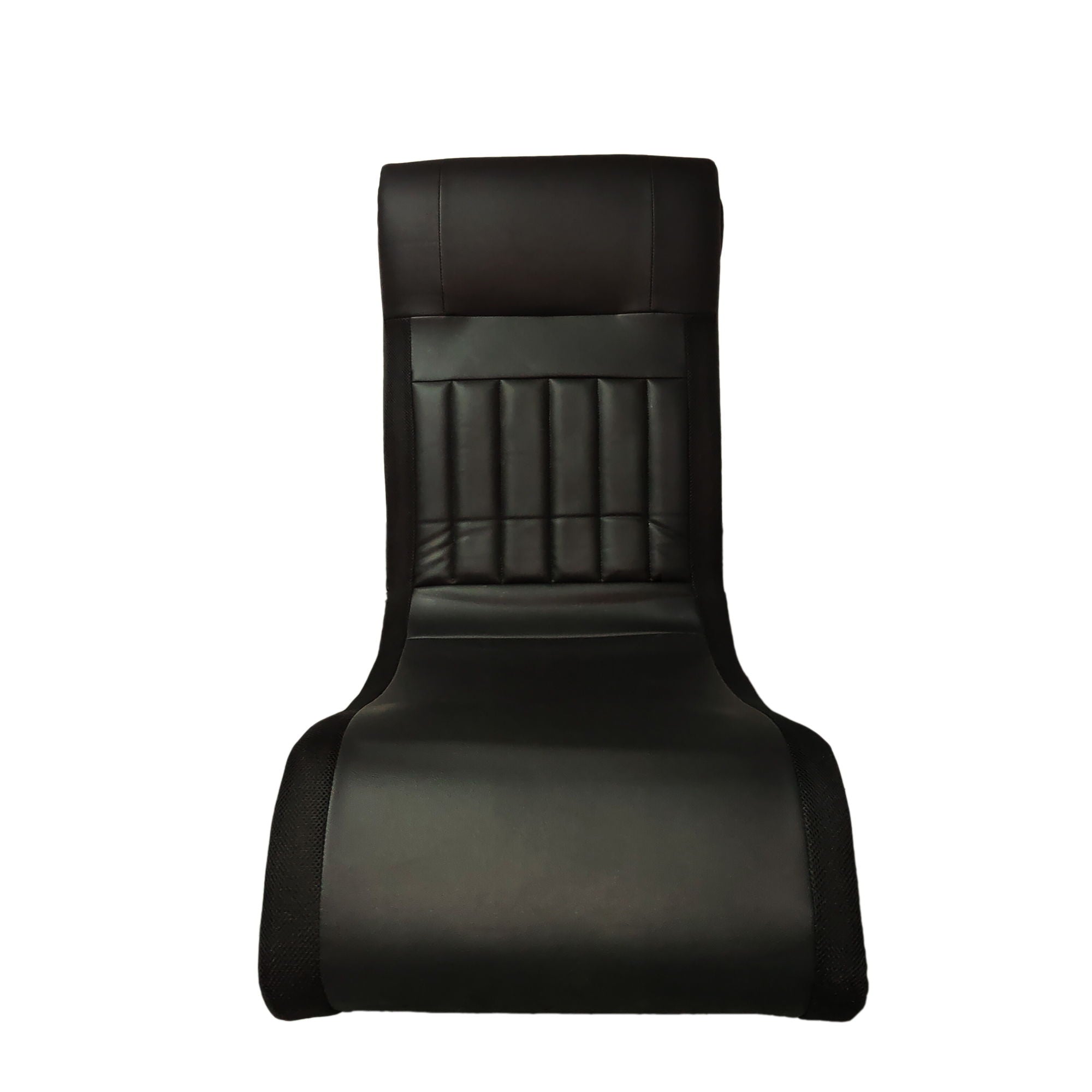 Foldable Gaming Chair With Onboard Speakers, LED Strip Lighting, Bluetooth, Vibration Massage, USB Charging Port - Black