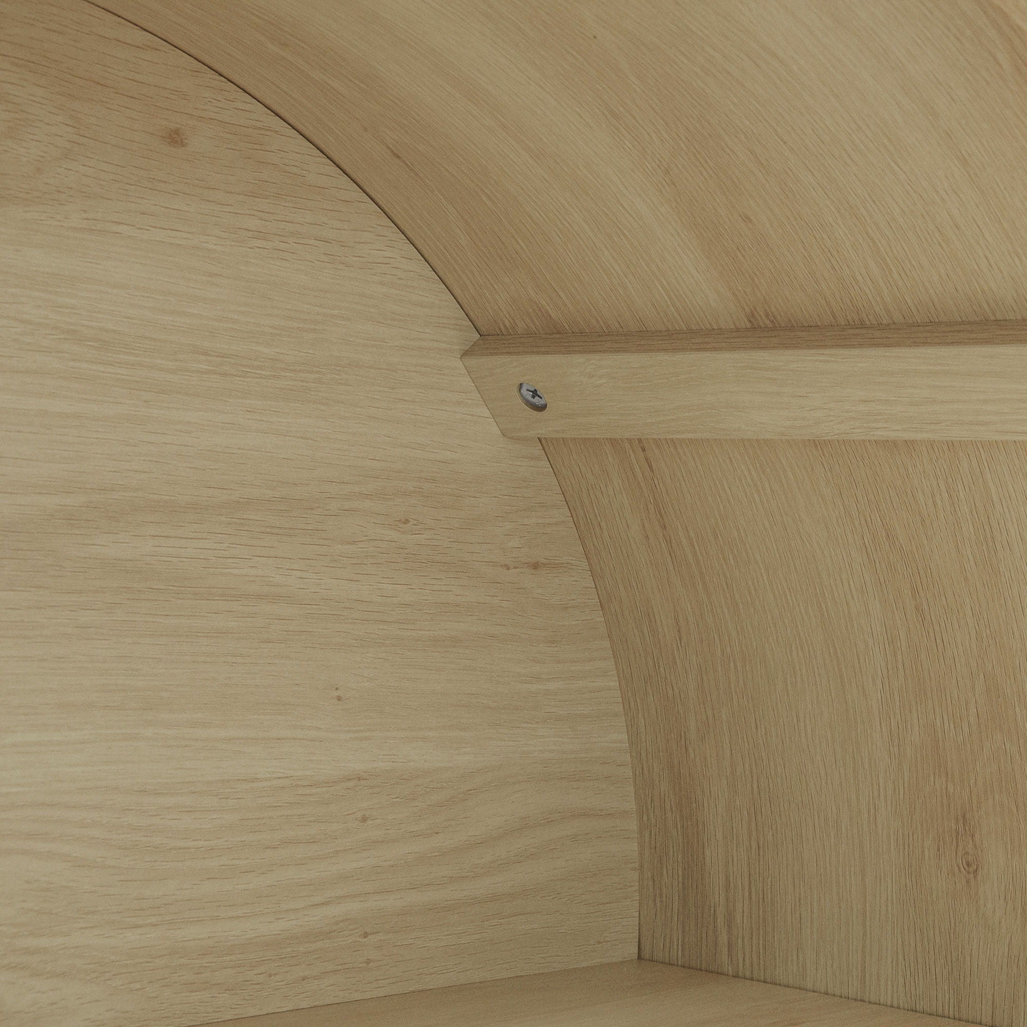 Tall Arched Kitchen Pantry, Modern Farmhouse Wood Kitchen Storage Cabinets, Arched Storage Display Cabinet With Adjustable Shelves, Versatile Cupboard For Kitchen, Dining Room - Natural