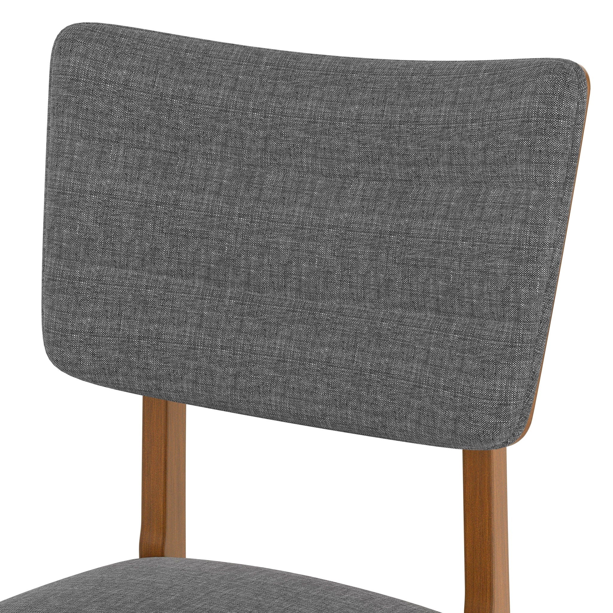 Dining Chairs (Set of 4), Wooden Dining Chair Armless, Mid Century Modern Upholstered Seat Cushion Dining Room Chair For Home Kitchen Dining Room Restaurant - Brown / Gray