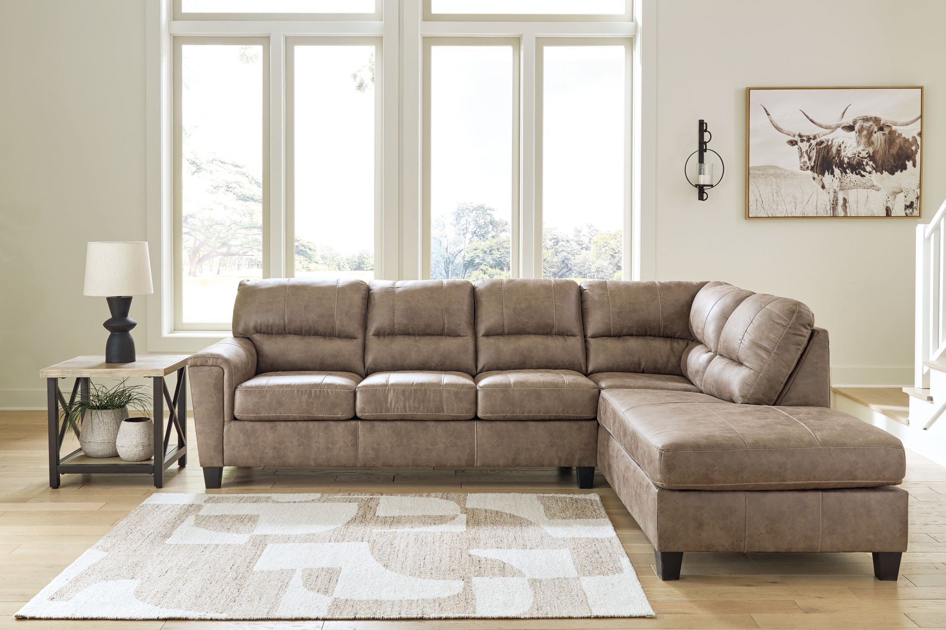 Signature Design by Ashley® Navi - Stationary Sectional | Meri Furniture