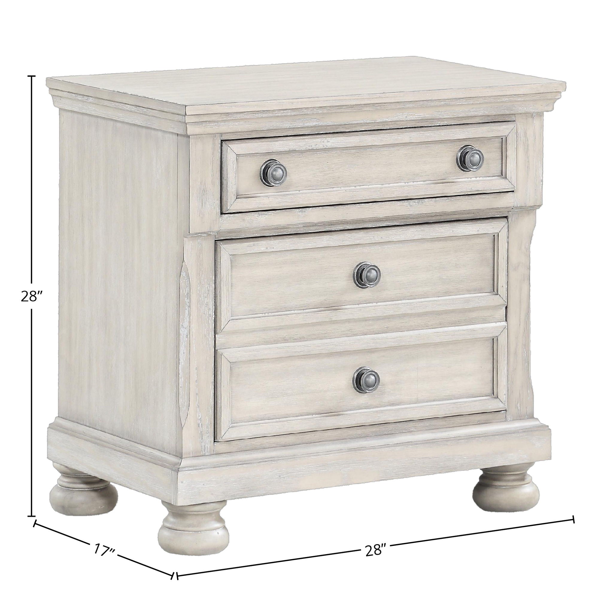 Nightstand Two Storage Drawers