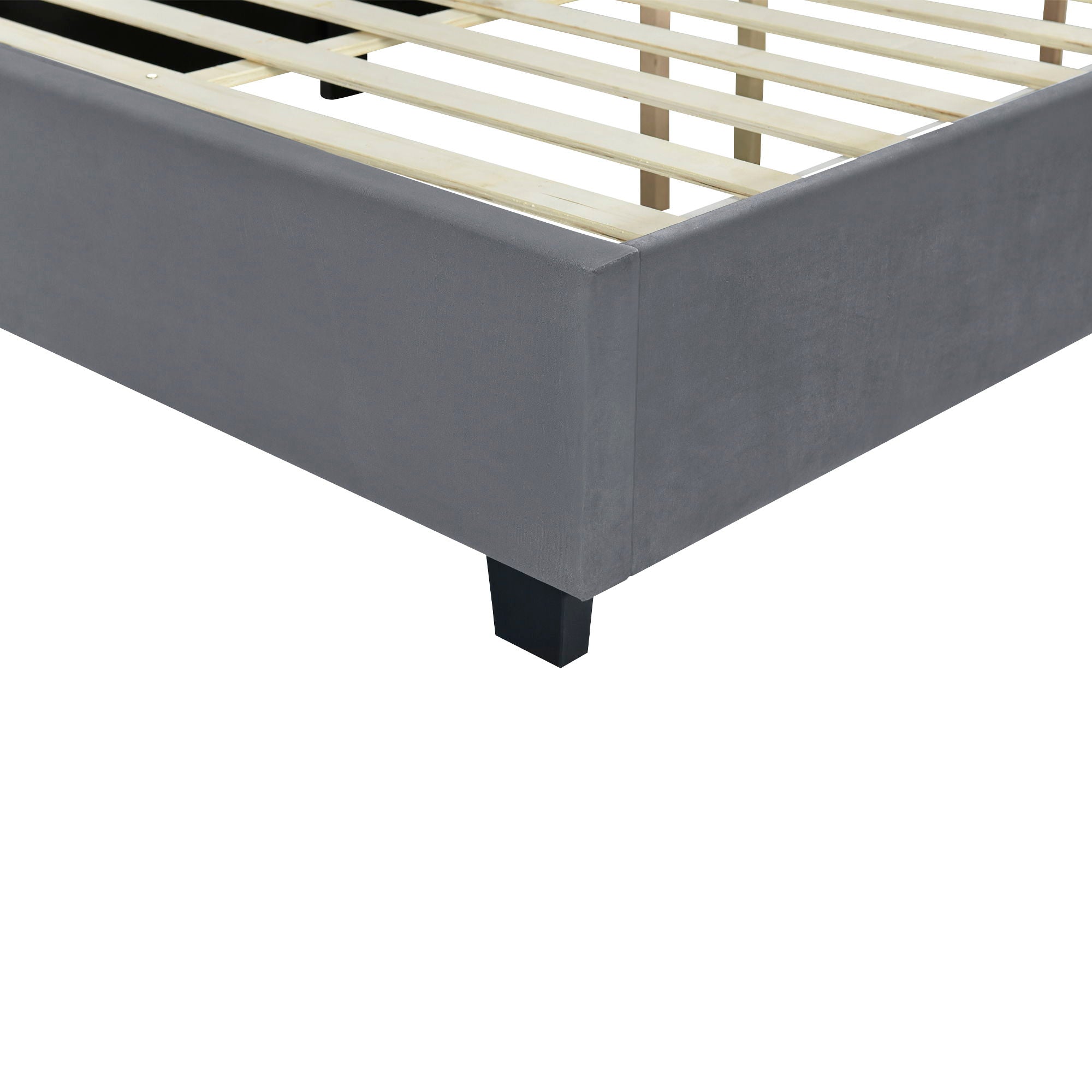 Upholstered Platform Bed With Big Headboard