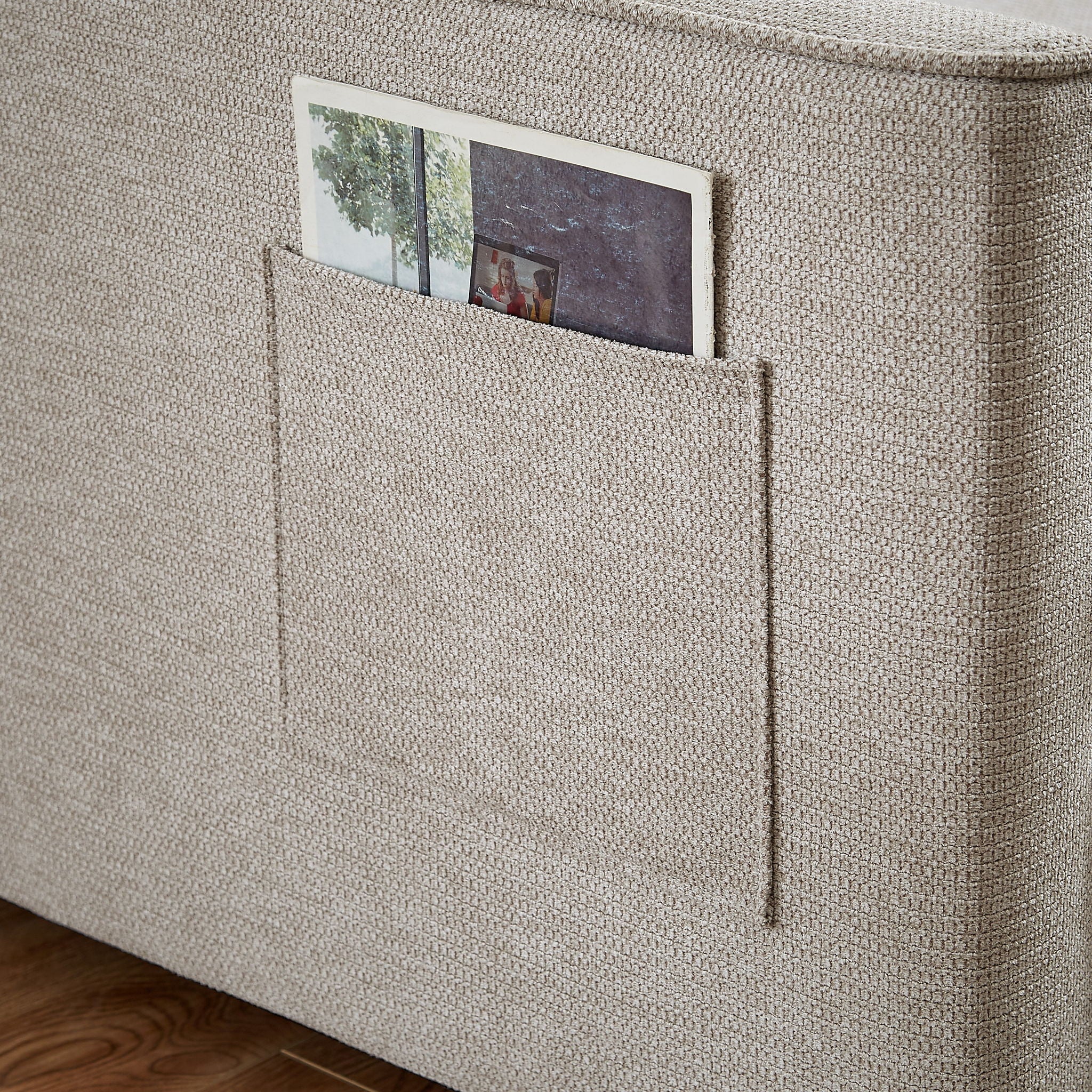 3 In 1 Convertible Sleeper Sofa Bed, Reclining Backrest, Pillows, Pockets