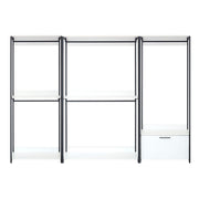 Fiona - Freestanding Walk In Closet System With Metal Frame Melamine - White