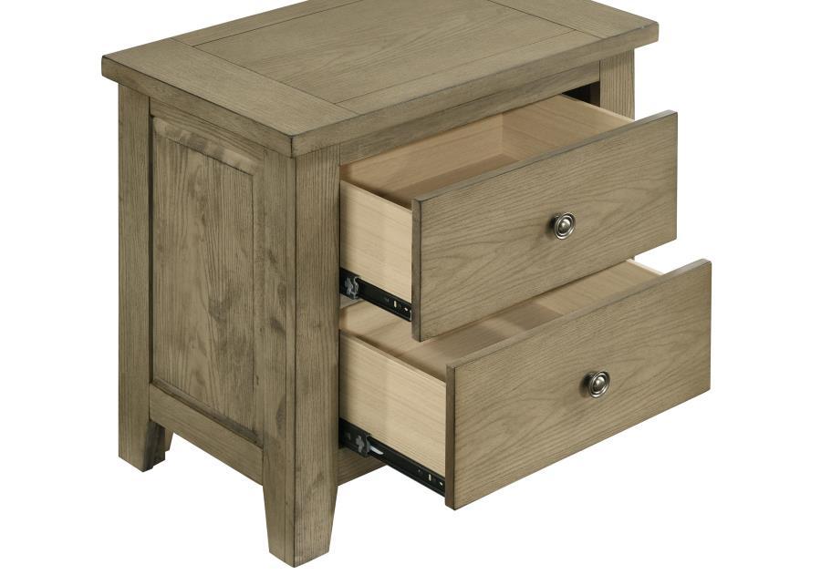 Hazlewood - 2-Drawer Nightstand Bedside Table - Vineyard Oak