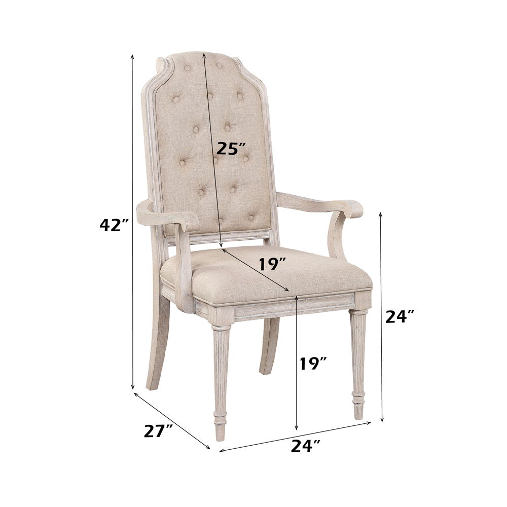 Wynsor - Arm Chair Set of 2) - Antique White